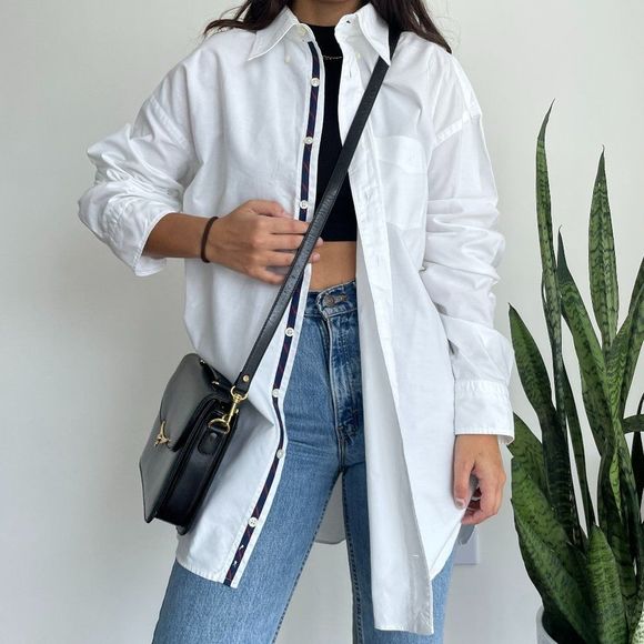 Gant Tops - Gant Accentrics white button down cotton oxford shirt